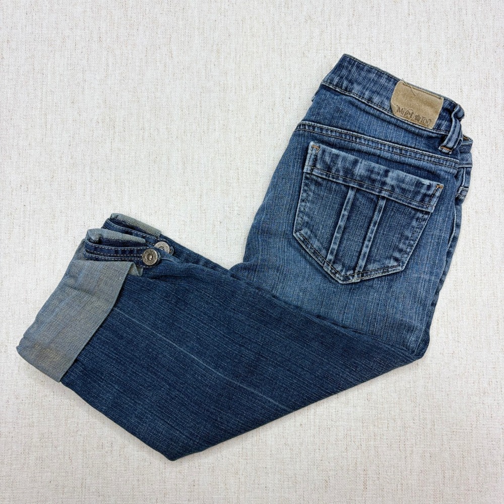 Limited Too Y2K Simply Low Denim Capri Jeans Blue Girls SZ 14 Reg Cuffed Cropped